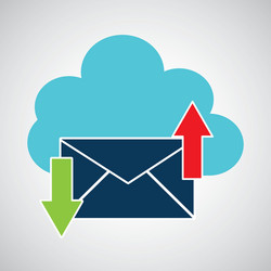 cloud computing data storage vector image