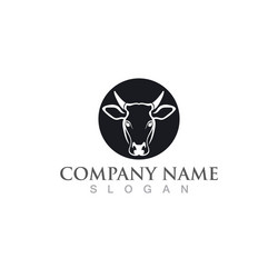 Cow farm icon template cattle symbol Royalty Free Vector