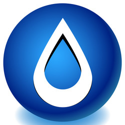 Icon with drop shape water or other liquid fluid vector