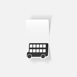 realistic design element bus double decker vector image