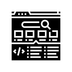 structured data markup seo glyph icon vector image