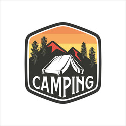 vintage camping and outdoor adventure emblems Vector Image
