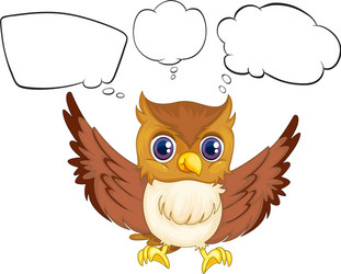 a nocturnal creature with empty thoughts vector image