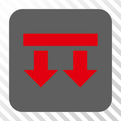bring down rounded square button vector image
