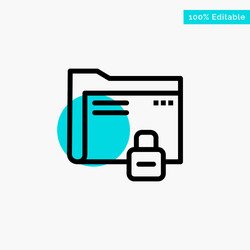 data folder password protection secure turquoise vector image