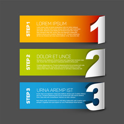 one two three - progress background vector image