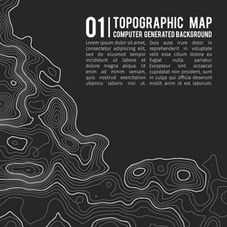 Topographic map background with space for copy vector