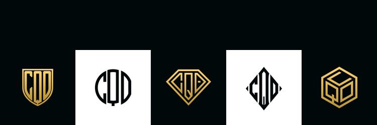 Initial letters hur logo designs bundle Royalty Free Vector