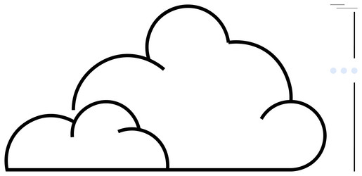 minimalist cloud outline representing data storage vector image