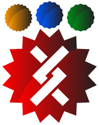 overlapping intersecting knotted lines icon vector image