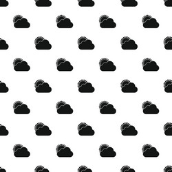sun behind clouds pattern simple style vector image
