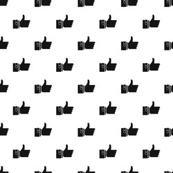 thumb up gesture pattern simple style vector image