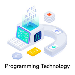 basic rgbprogramming technology icon in isometric vector image