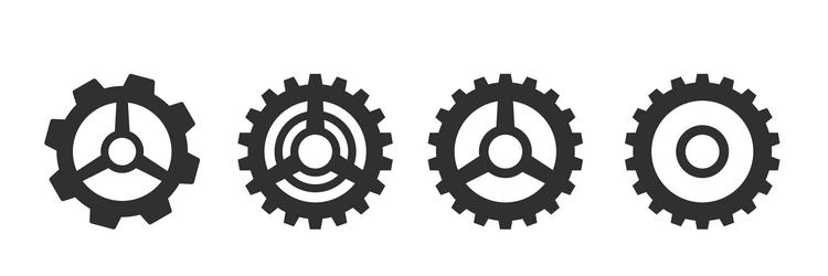 cog wheel gear icon as settings ui ux interface vector image