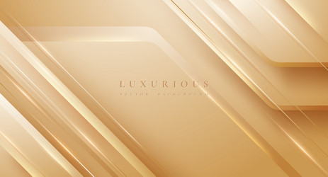 Elegant cream shade background with golden lines vector