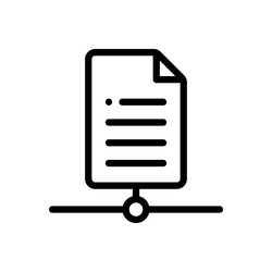 file icon thin linear style design isolated vector image