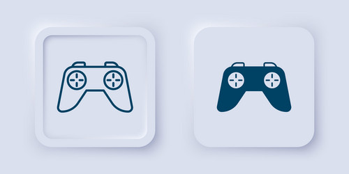 filled and outline game controller or joystick vector image