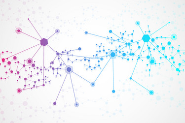 geometric abstract background with connected line vector image