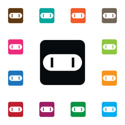 isolated socket icon outlet element can vector image