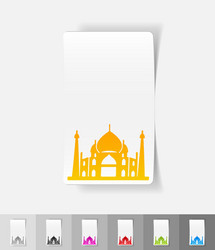 Realistic design element arabic palace Royalty Free Vector