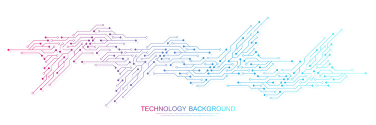 abstract background with technology circuit board vector image
