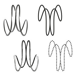 abstract wave patterns three stylized variations vector image