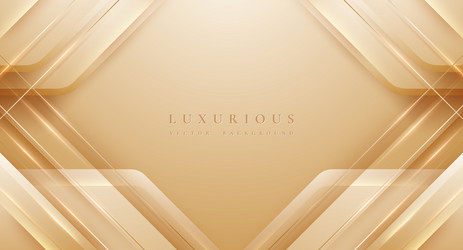 elegant cream shade background with golden lines vector image