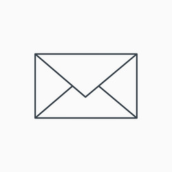 envelope mail icon email message sign vector image