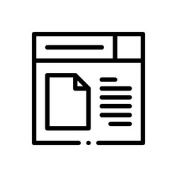 file icon thin linear style design isolated vector image