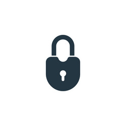 Lock icon simple element for web vector