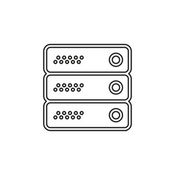 server data racks - computer storage vector image
