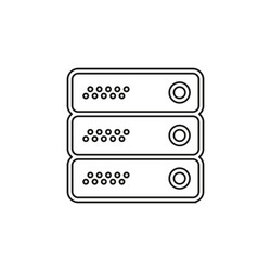 Server data racks - computer storage vector