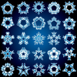 Abstract snowflakes background vector