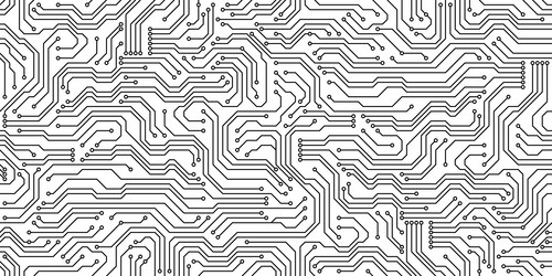 Circuit Board Pattern - Tech Tile vector image