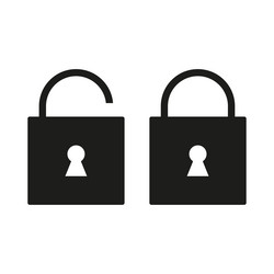 lock icon security symbol for your web site vector image