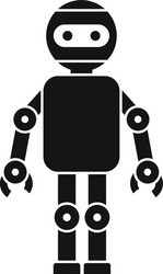 mechanic robot icon simple style vector image