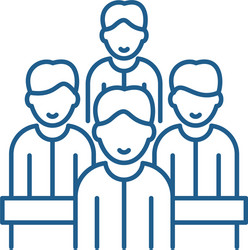 Agile Team Line Icon vector image