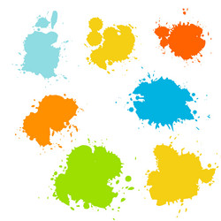 Collection of paint splash vector