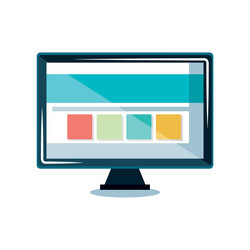 monitor computer display icon vector