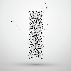 point line consisting of letters font design vector image