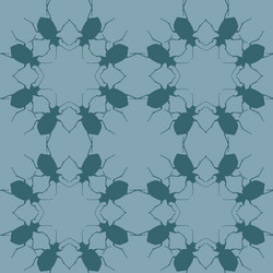 seamless pattern with bugs endless background vector image