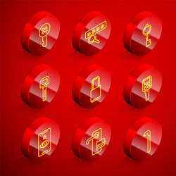 set line wrong key password protection old vector image