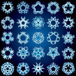 Abstract snowflakes background vector