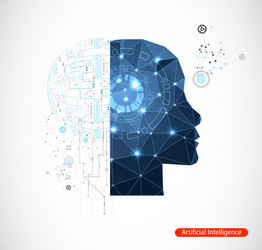 artificial intelligence technical background vector image