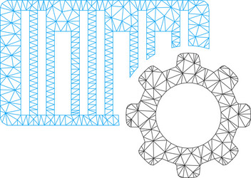 bar code settings mesh wire frame model vector image