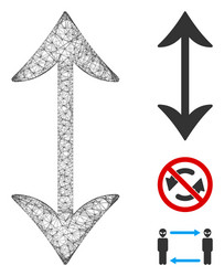 swap vertically polygonal web mesh vector image