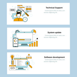 Technical support system update software vector