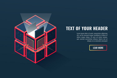 concept digital data or files extraction vector image