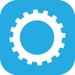 gear setup button isolated icon design vector image