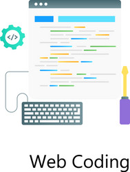 web coding vector image